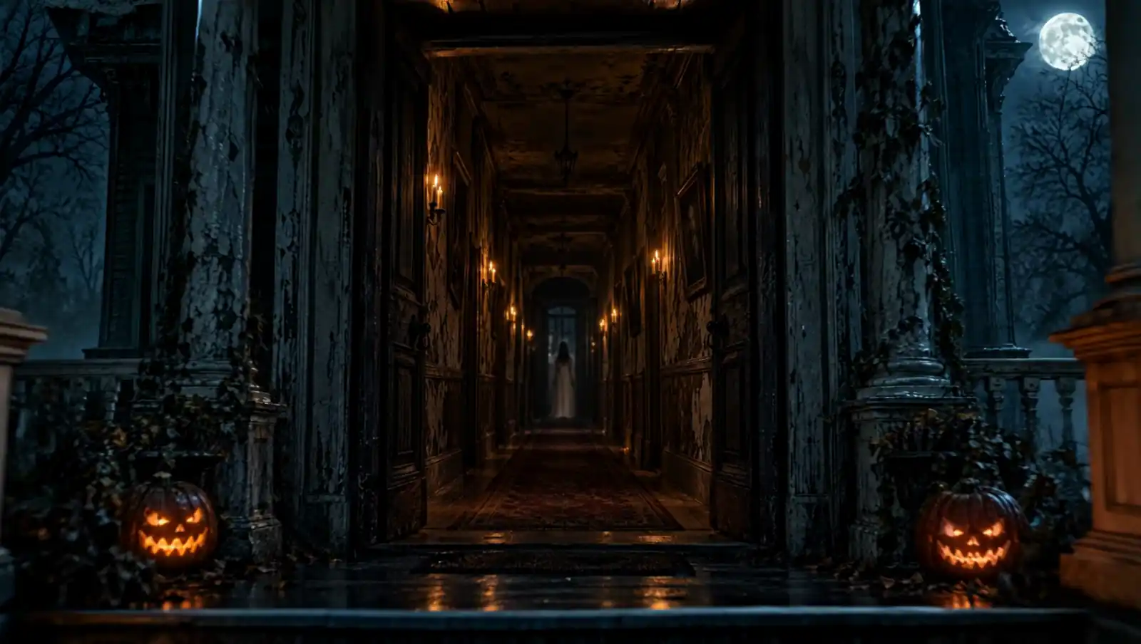 The threshold. A long hall of candles, and someone standing at the far end.
